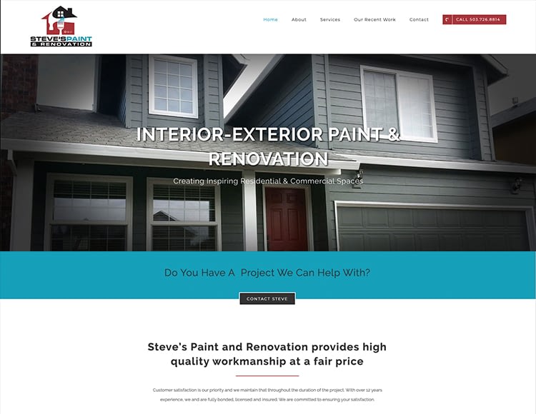 Steve's Paint and Renovation Website