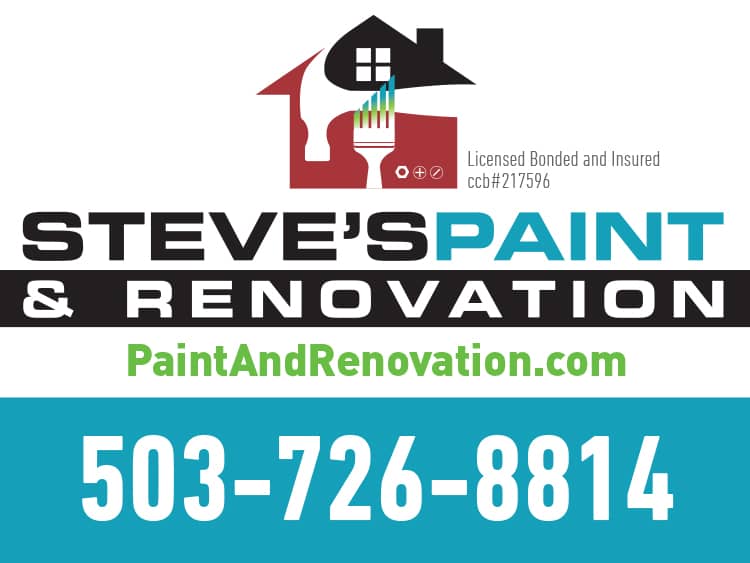 Steve's Paint and Renovation Yard Sign